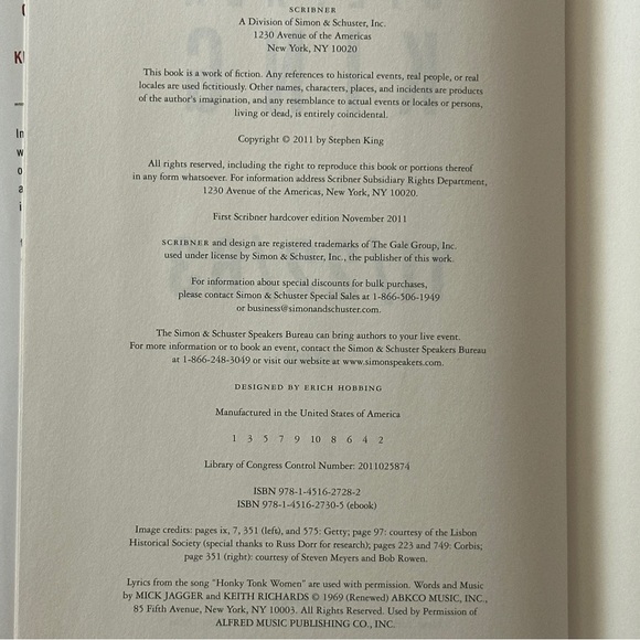 11/22/63: A Novel by Stephen King (1st Edition) | Fiction | Hardcover Book - Picture 11 of 11